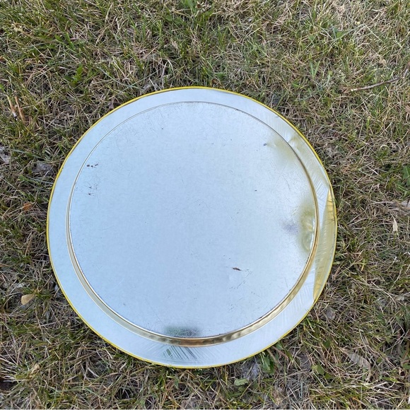 Vintage tin serving tray retro flower power - Picture 2 of 2